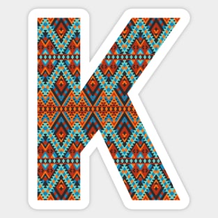Letter K- boho design Sticker